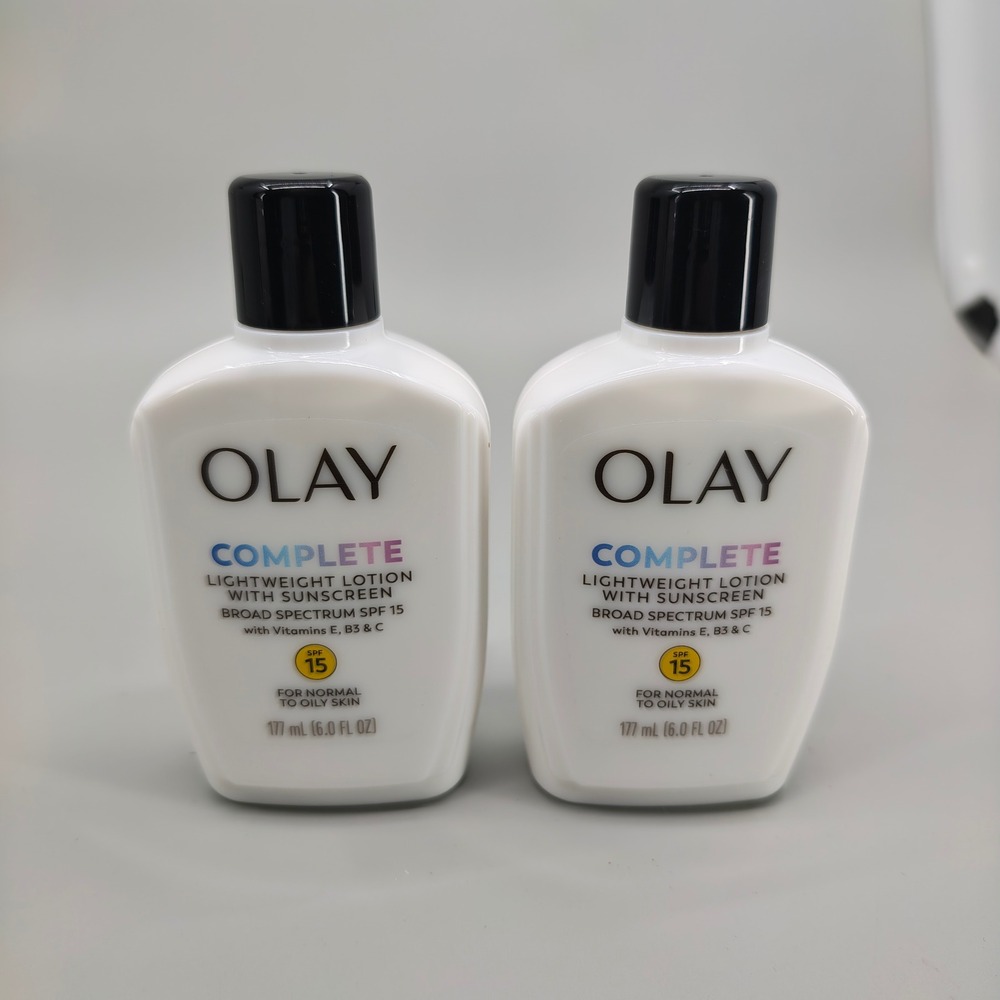 2pk Olay Complete Lightweight Facial Moisturizer SPF 15 Normal Oily Skin 6oz
